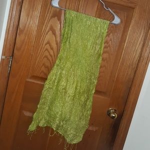 Delicate lime green scarf